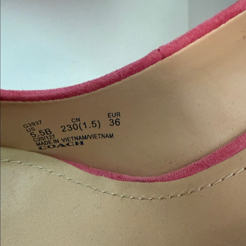 Coach Fuchsia Suede Heels - Picture 4 of 5